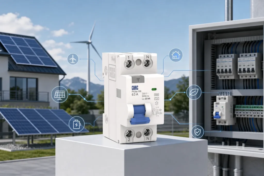 RCCB Applications in Solar PV Systems and Renewable Energy Projects