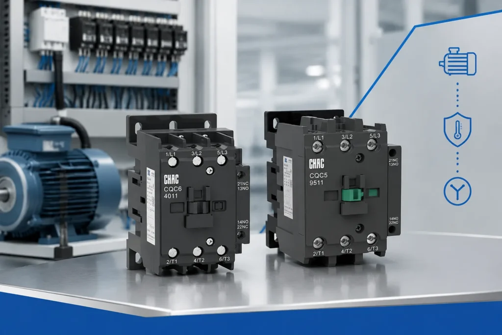 How Should Panel Builders Size a Thermal Overload Relay for Three-Phase Motors?