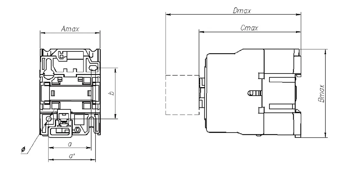 CQC6 contactor mounting geometry for panel-interface review