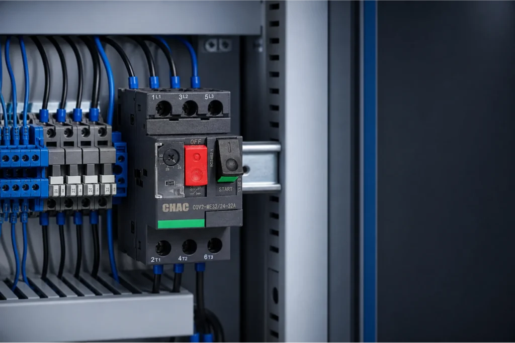 Como os Construtores de Quadros Coordenam um Disjuntor de Proteção de Motor e um Contator?