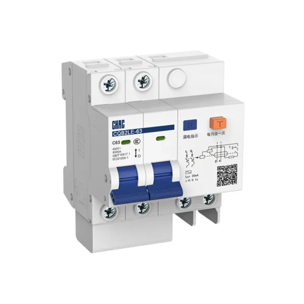 cqb2le-63 CQB2LE-63 Residual Current Circuit Breaker with Overcurrent Protection - Electronic Type