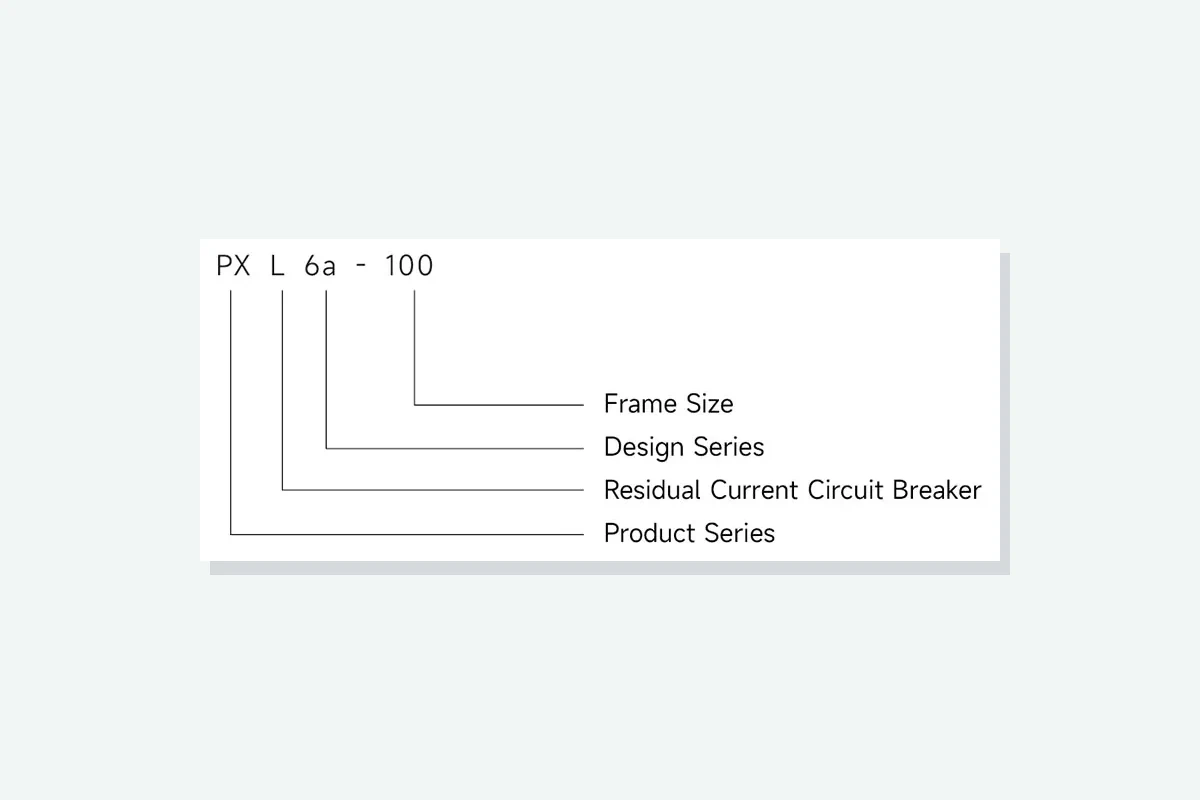 PXL6a RCCB detail for a documented two-pole and four-pole review