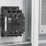 AC contactor failure symptoms inside a commercial HVAC control compartment