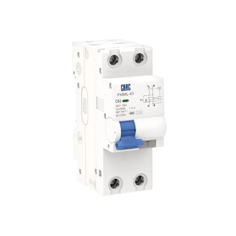 CHAC PXB6L-63 RCBO product view on a white background