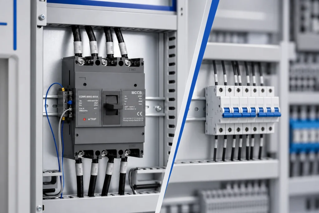Molded case circuit breaker vs miniature circuit breaker