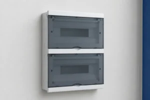 CHAC CQMG20B distribution box installed on a light-commercial wall