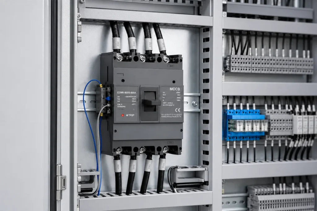What is a shunt trip circuit breaker