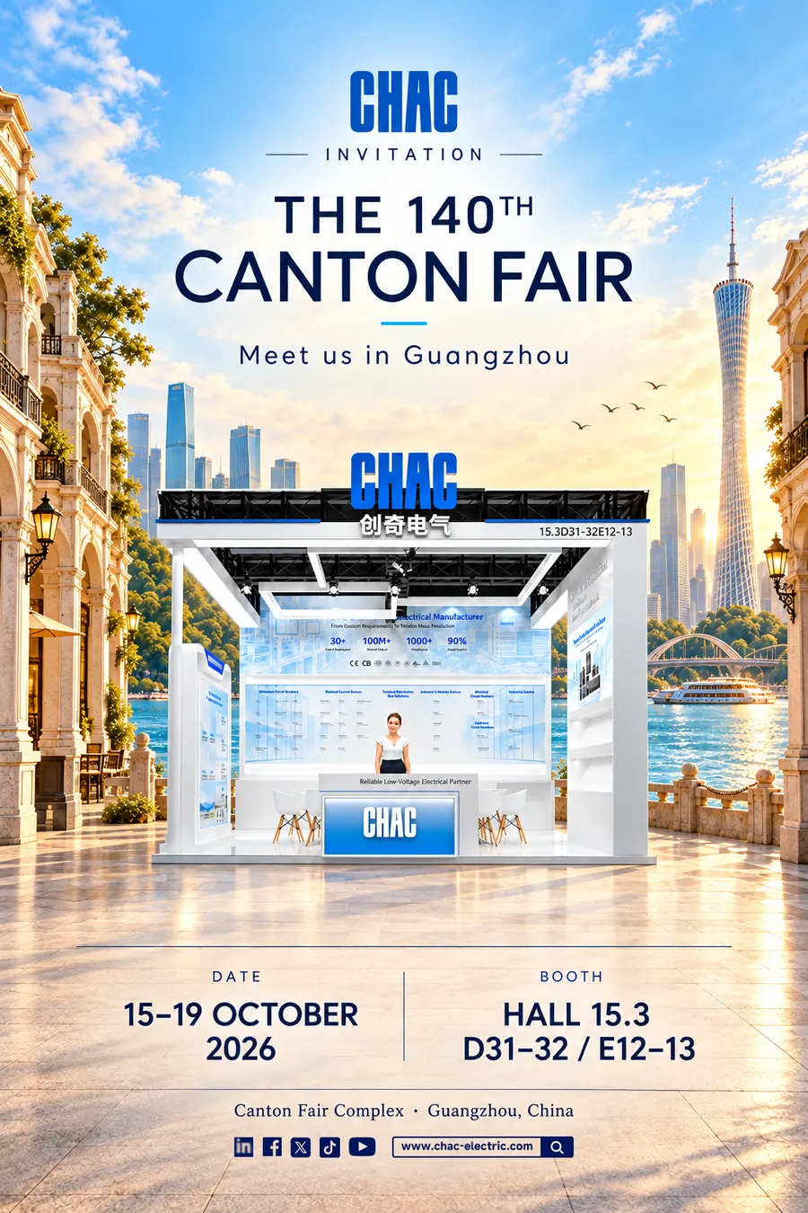 CHAC Electric invitation for the 140th Canton Fair in Guangzhou