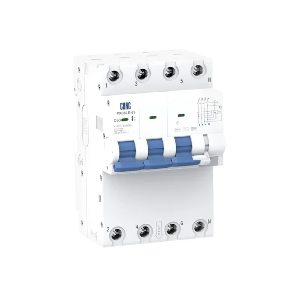 PXB6LE-63.3 PXB6LE-63 Electronic Residual Current Operated Circuit-Breaker with Overcurrent Protection