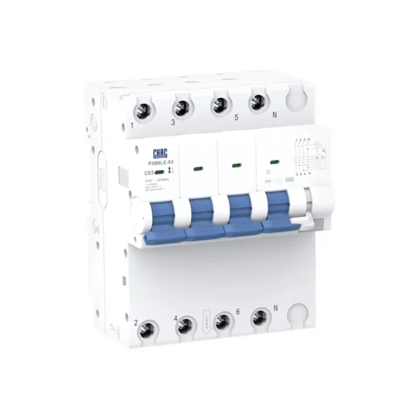 PXB6LE-63.4 PXB6LE-63 Electronic Residual Current Operated Circuit-Breaker with Overcurrent Protection
