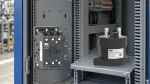 CHAC CQC6 AC contactor and STE3 DC contactor in an industrial control cabinet