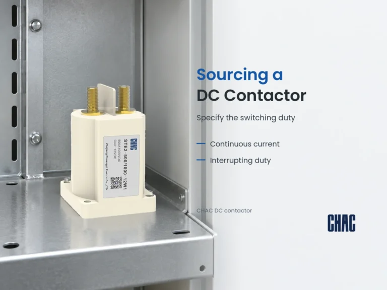 Sourcing a DC Contactor — CHAC DC contactor