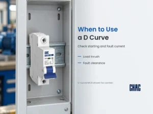 When to Use a D Curve — C-curve MCB shown for context