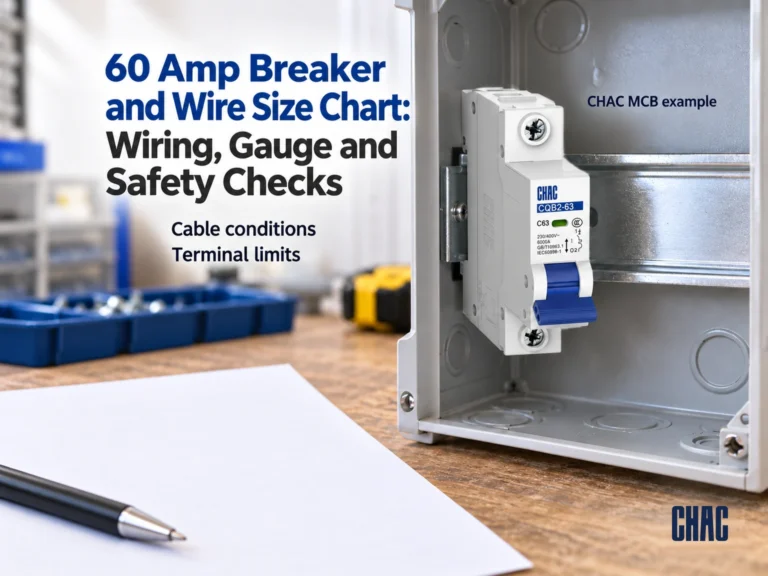 60 Amp Breaker and Wire Size Chart: Wiring, Gauge and Safety Checks — CHAC product selection context
