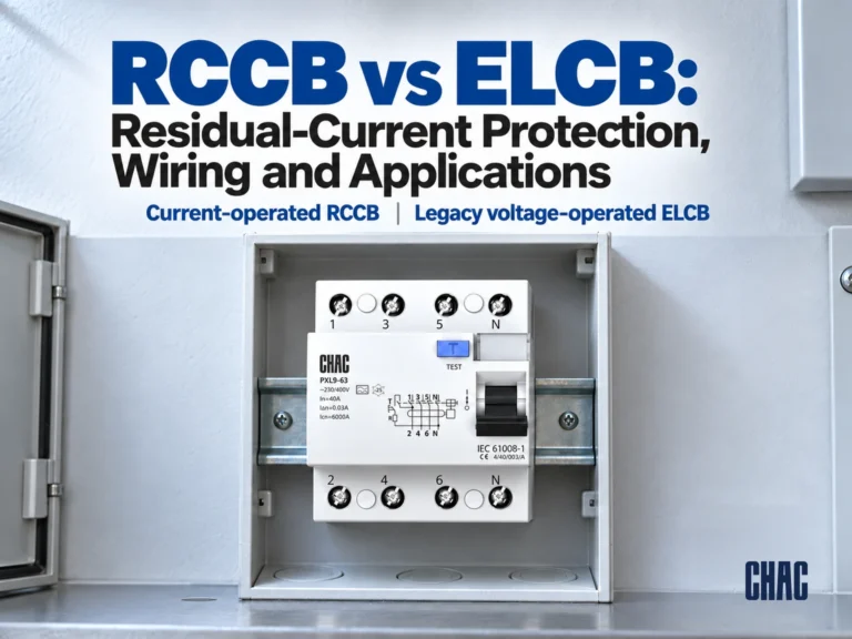 RCCB vs ELCB: Residual-Current Protection, Wiring and Applications — CHAC product selection context