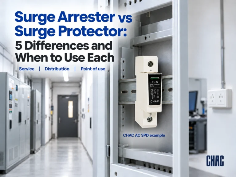 Surge Arrester vs Surge Protector: 5 Differences and When to Use Each — CHAC product selection context