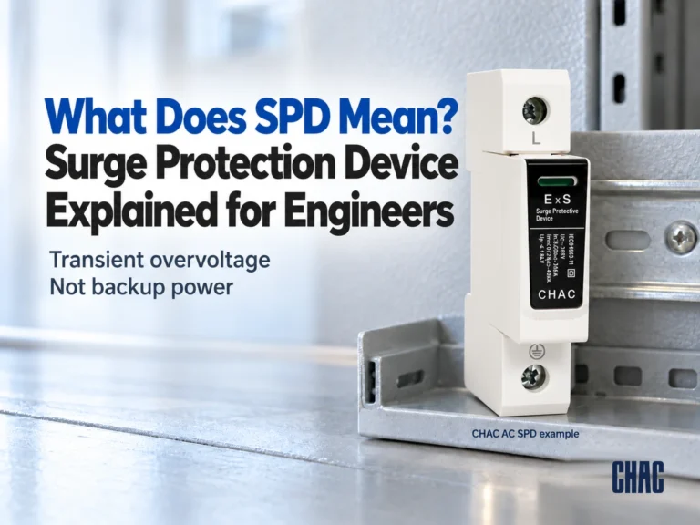 What Does SPD Mean? Surge Protection Device Explained for Engineers — CHAC product selection context