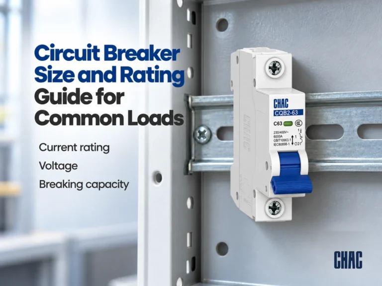 Circuit Breaker Size and Rating Guide for Common Loads — CHAC product selection context