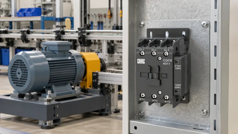 CHAC AC contactor in a motor-starter assembly setting