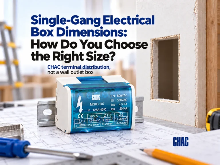 Single-Gang Electrical Box Dimensions: How Do You Choose the Right Size?; CHAC terminal distribution, not a wall outlet box