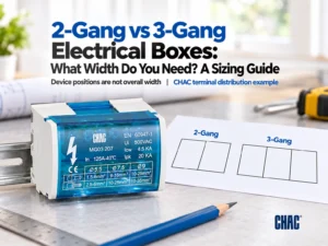 2-Gang vs 3-Gang Electrical Boxes: What Width Do You Need? A Sizing Guide; CHAC terminal distribution example
