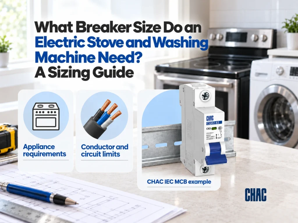 What Breaker Size Do an Electric Stove and Washing Machine Need? A Sizing Guide