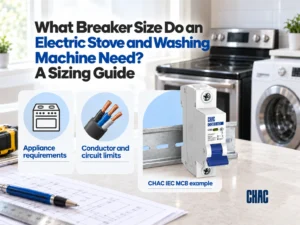 What Breaker Size Do an Electric Stove and Washing Machine Need? A Sizing Guide; CHAC IEC MCB example