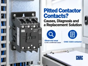 Pitted Contactor Contacts? Causes, Diagnosis and a Replacement Solution; CHAC CQC6 contactor