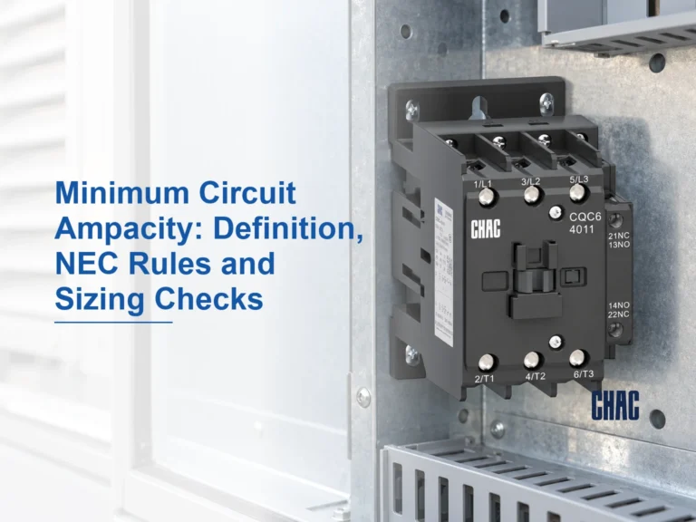 Minimum Circuit Ampacity: Definition, NEC Rules and Sizing Checks — CHAC CQC6 4011 product example