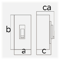 CHAC CQM6RT MCCB outline dimension reference a b c and ca