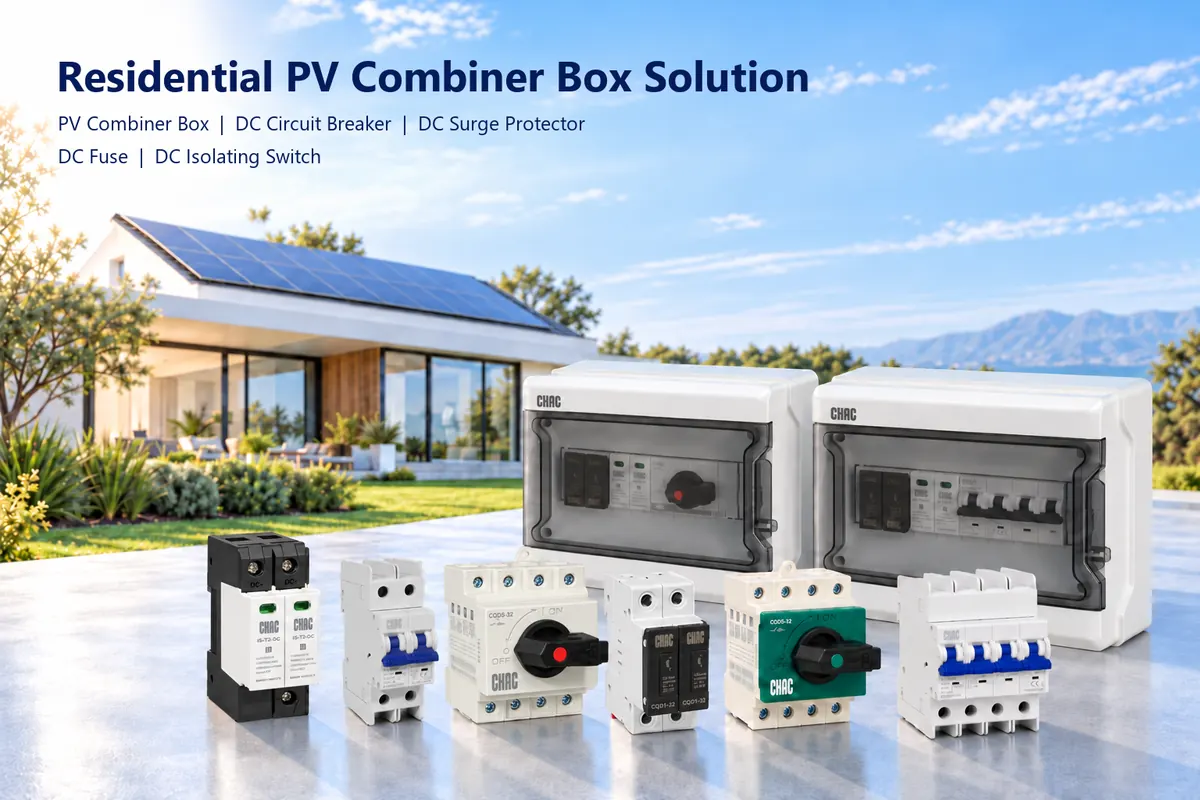 CHAC residential PV combiner box solution with DC protection products